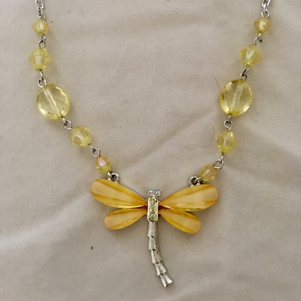 Dragonfly yellow choker